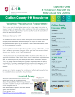 Clallam County 4-H Newsletter, September 2021