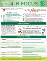 WSU Yakima County Extension 4-H Focus, November/December 2021