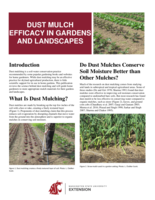 Dust mulch efficacy in gardens and landscapes
