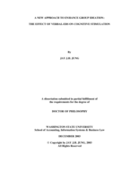 A new approach to enhance group ideation: The effect of Verbal-EBS on cognitive stimulation