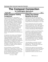 The Compost Connection for Washington Agriculture, August 1996