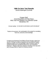 1996 On-Farm Test Results, Central Washington Orchards