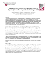 Suitability of Spray on Mulch for In-Row Weed Control for Organically Grown Row Crops In Central Washington -2002