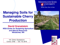 Managing Soils for Sustainable Cherry Production