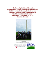 Borlaug Agricultural Executive Management Course for mid-to-senior level Ministry of Agricultural, Irrigation and Livestock officials from Afghanistan at Washington State University, Interim Report
