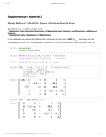 Supplementary Material 3: Steady States of a Model for Equine Infectious Anemia Virus