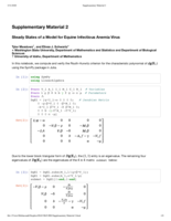 Supplementary Material 2: Steady States of a Model for Equine Infectious Anemia Virus