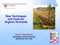 New techniques and tools for organic orchards
