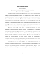 Shaping a Sustainable Agriculture