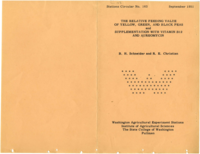 The Relative Feeding Value of Yellow, Green, and Black Peas and Supplementation With Vitamin B12 And Aureomycin