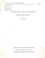 New Insecticides: Their Use, Limitations and Hazard to Human Health (Third Revision)