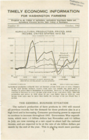Timely Economic Information for Washington Farmers, Number 43, 1942 October: Agricultural Production, Prices, and Income, United States, 1910-42