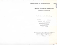 Growing Field Beans in Irrigated Central Washington (Third Revision)