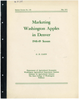Marketing Washington Apples in Denver 1948-1949 Season