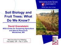 Soil Biology and Fruit Trees: What Do We Know?