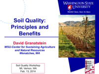 Soil Quality: Principles and Benefits