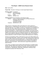 Final Report – SARE Farmer Research Grant