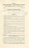 Timely Economic Information for Washington Farmers Number 4, 1932 January: Some Factors Effecting Profits from 145 Washington Poultry Records, 1931
