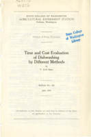 Time and Cost Evaluation of Dishwashing by Different Methods