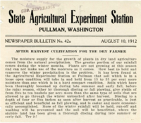 After Harvest Cultivation for the Dry Farmer