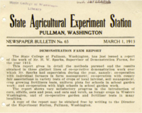 Demonstration Farm Report