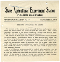 Feeding Potatoes To Swine