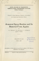 Arsenical Spray Residue and Its Removal From Apples