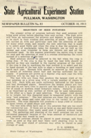 Selection Of Seed Potatoes