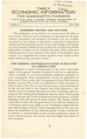 Timely Economic Information for Washington Farmers Number 6, 1932 May: Economic Review and Outlook