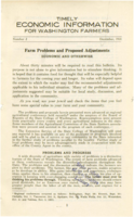 Timely Economic Information for Washington Farmers Number 2, 1931 December: Farm Problems and Proposed Adjustments: Economic and Otherwise