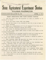 Brief Directions For Farm Butter Making