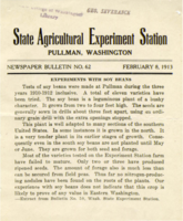 Experiments With Soy Beans