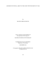 ASSESSING FUNCTIONAL ABILITY IN THE CLINIC WITH THE NIGHT OUT TASK