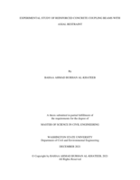Experimental Study of Reinforced Concrete Coupling Beams with Axial Restraint