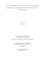 ANALYSIS AND DESIGN OF AN ULTRA-LOW POWER LOW-NOISE DTMOS BASED INSTRUMENTATION AMPLIFIER APPLIED TO THE PHYSIOLOGICAL SIGNAL ACQUISITION SYSTEM