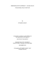 Rebranding White Supremacy: An Analysis of the National Policy Institute