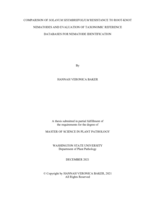 COMPARISON OF SOLANUM SISYMBRIIFOLIUM RESISTANCE RESPONSES TO ROOT-KNOT NEMATODES AND EVALUATION OF TAXONOMIC  REFERENCE DATABASES FOR NEMATODE IDENTIFICATION