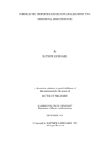 Ferroelectric Properties and Exciton Localization in Two-Dimensional Semiconductors