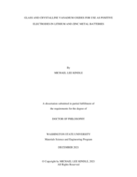 GLASS AND CRYSTALLINE VANADIUM OXIDES FOR USE AS POSITIVE ELECTRODES IN LITHIUM AND ZINC METAL BATTERIES
