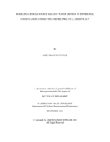 MODELING CRITICAL SOURCE AREAS OF WATER EROSION TO INFORM SOIL CONSERVATION: CONNECTING THEORY, PRACTICE, AND EFFICACY