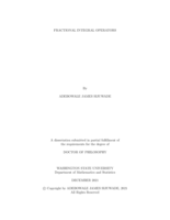 Fractional Integral Operators