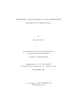 Distributed Voltage Control and Optimization for Distribution Power Systems