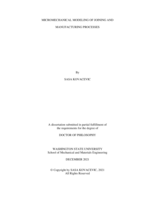 Micromechanical modeling of joining and manufacturing processes