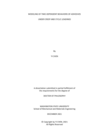 MODELING OF TIME-DEPENDENT BEHAVIORS OF ADHESIVES UNDER CREEP AND CYCLIC LOADINGS