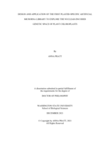 DESIGN AND APPLICATION OF THE FIRST PLASTID-SPECIFIC ARTIFICIAL MICRORNA LIBRARY TO EXPLORE THE NUCLEAR-ENCODED GENETIC SPACE OF PLANT CHLOROPLASTS