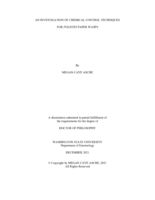 AN INVESTIGATION OF CHEMICAL CONTROL TECHNIQUES FOR POLISTES PAPER WASPS