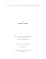 ROLES AND INTERPLAY OF ION TRANSPORT PROTEINS IN PLASTID PHYSIOLOGY