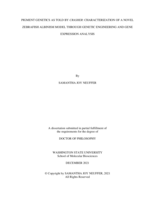 PIGMENT GENETICS AS TOLD BY CRASHER: CHARACTERIZATION OF A NOVEL ZEBRAFISH ALBINISM MODEL THROUGH GENETIC ENGINEERING AND GENE EXPRESSION ANALYSIS