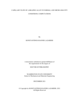 CAPILLARY FLOW OF A BRAZING ALLOY IN NORMAL AND MICRO-GRAVITY CONDITIONS: COMPUTATIONS