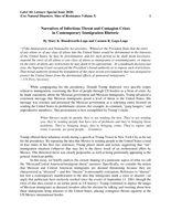 Narratives of Infectious Threat and Contagion Crises in Contemporary Immigration Rhetoric